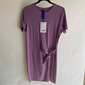 Kit And Ace The Dress Brushed French Terry Slim Fit Grape Sz Med New NWT